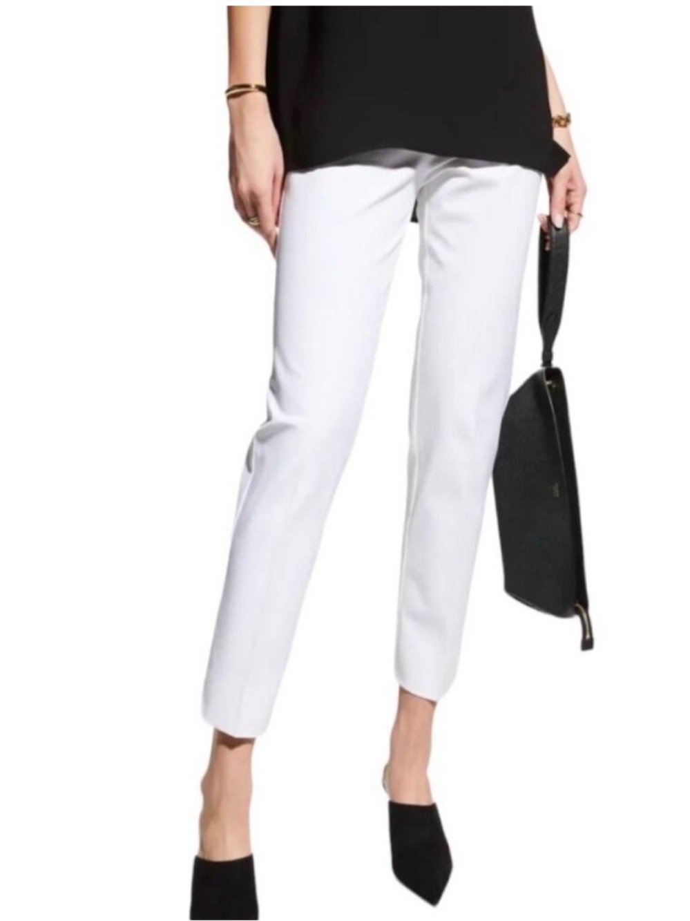 Lafayette 148 New York White Cotton Blend Top